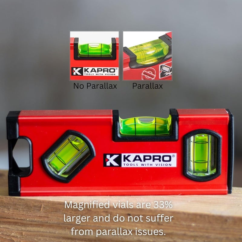 Kapro - 771M TWIN Magnetic Heavy Duty Toolbox Level - For Leveling and Measuring - Features V-Groove and Magnet Base - VPA Certified - 6 Inch - Image 2